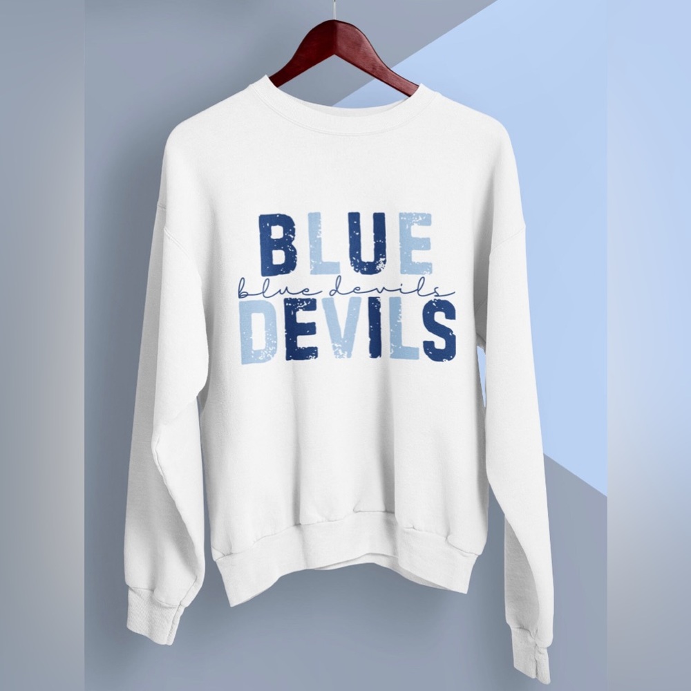 Blue Devils Crew Neck Sweatshirt sizes S-XL
